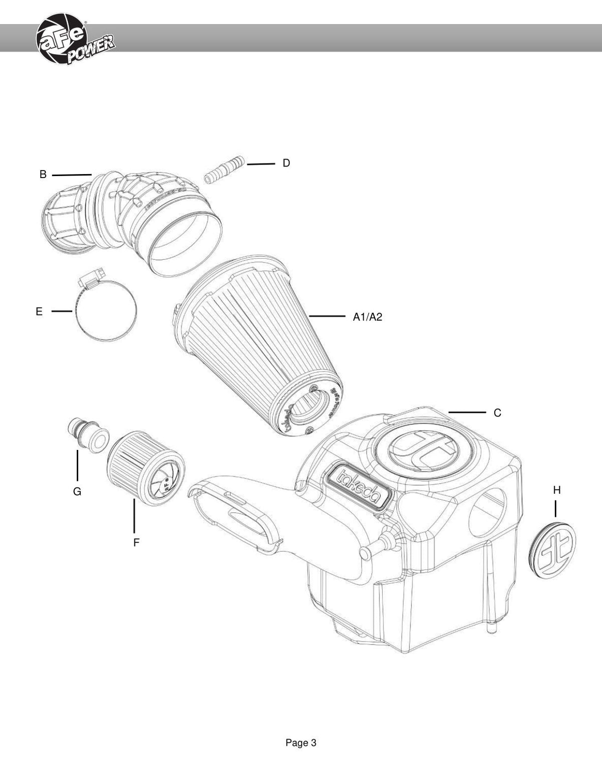 aFe Takeda Momentum Pro Dry S Cold Air Intake System 14-19 Ford Fiesta L4-1.6L