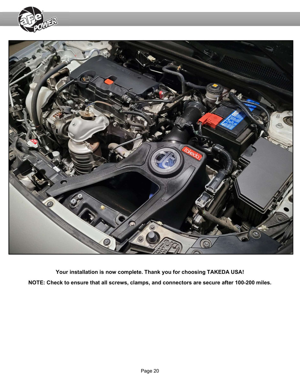 aFe 22-25 Honda Civic (2.0L L4) Takeda Momentum Cold Air Intake System W/ Pro 5R Filter
