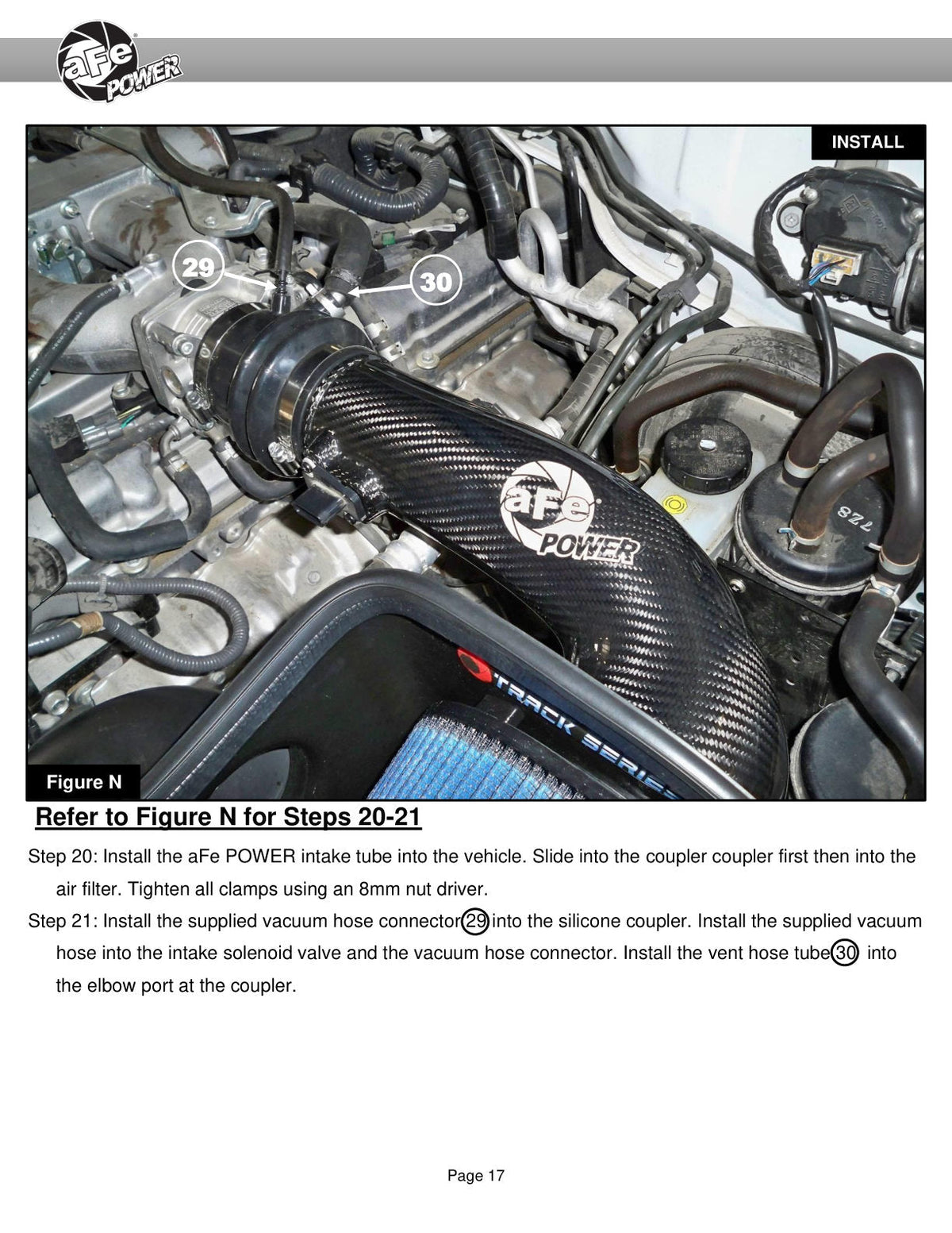 aFe 19-23 Nissan Patrol 4.8L L6 Track Series Carbon Fiber Intake System w/Pro DRY S Filter