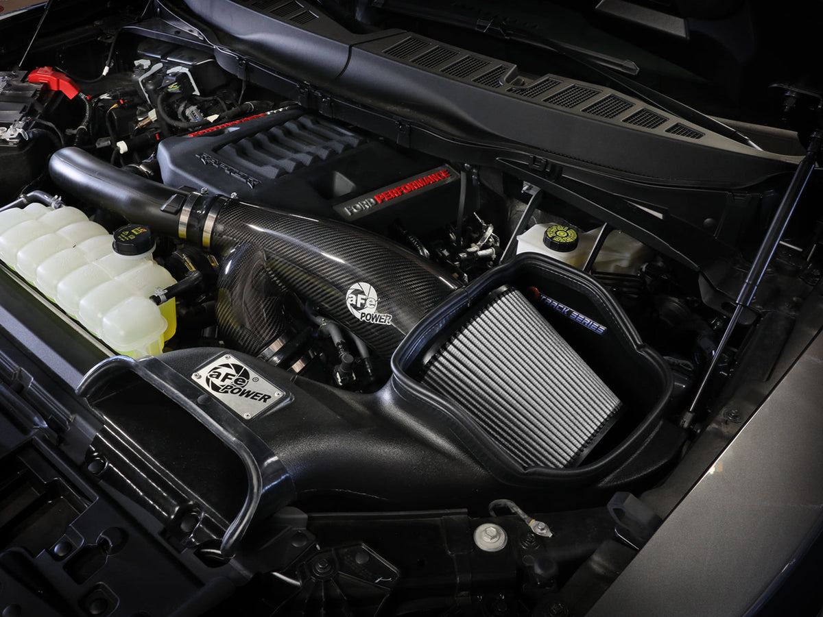 aFe 21-24 Ford F150 Raptor Track Series Carbon Fiber Cold Air Intake System w/ Pro DRY S Filter