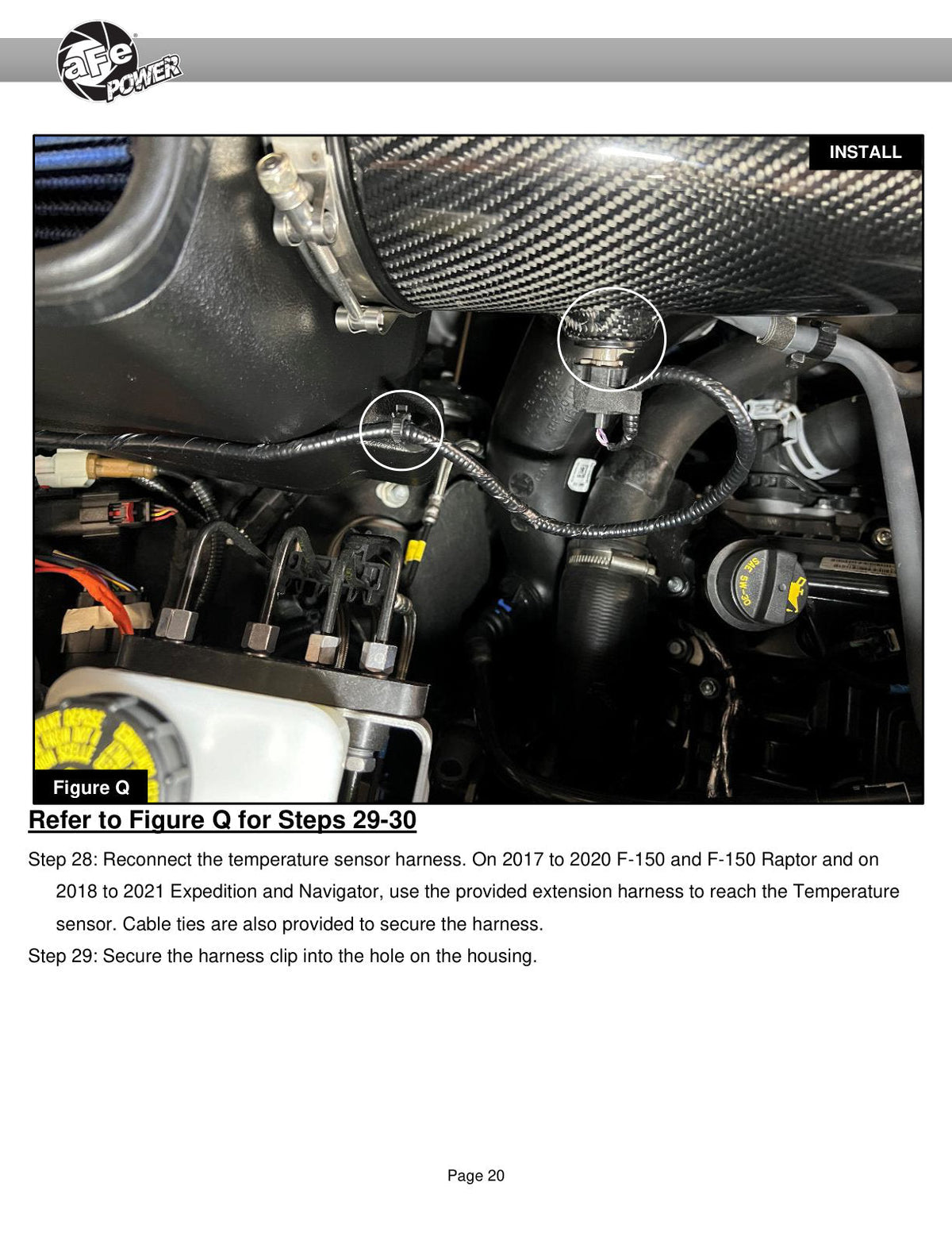 aFe 17-24 Ford F-150 Track Series Red Kevlar Carbon Fiber C/A Intake System w/Black Pro 5R Filter