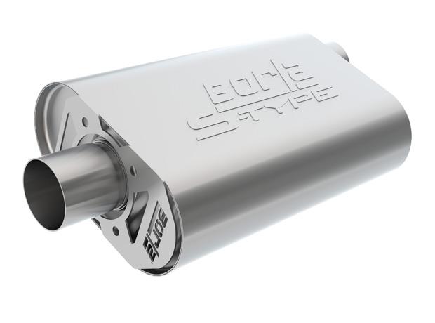 Borla CrateMuffler SBC Stock Output 283/327/350 V8 2.5in Offset/Center 14inx4.35inx9in Oval Muffler