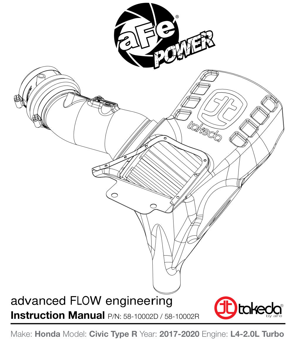 aFe Air Intake System Pro Dry S 17-19 Honda Civic Type R I4-2.0L (t)