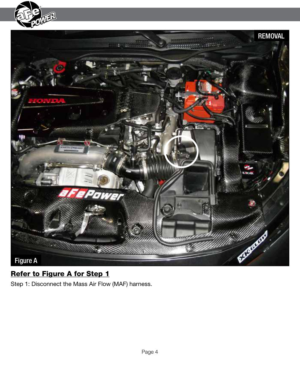 aFe Air Intake System Pro Dry S 17-19 Honda Civic Type R I4-2.0L (t)