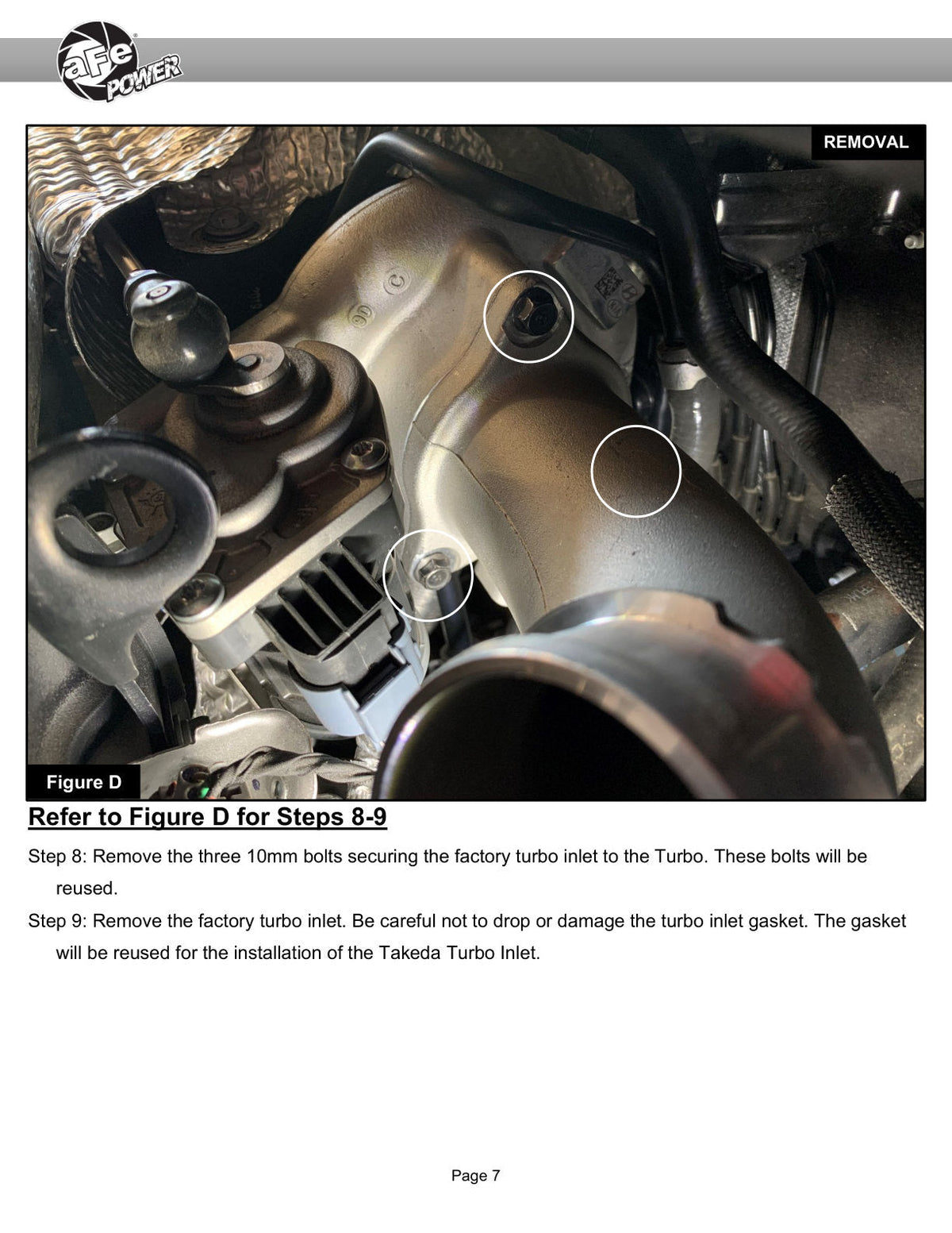 aFe 2019-2020 Hyundai Veloster N L4-2.0L (T) Takeda Turbo Inlet w/ Factory Intake
