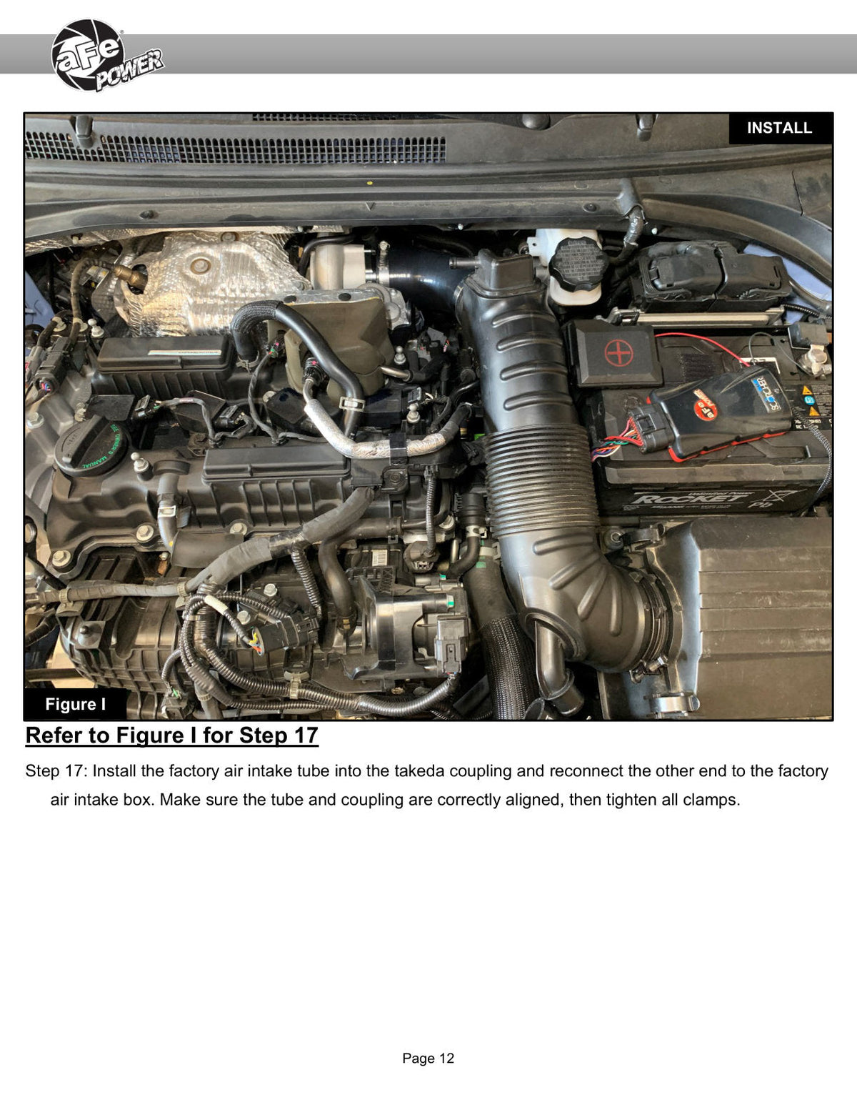 aFe 2019-2020 Hyundai Veloster N L4-2.0L (T) Takeda Turbo Inlet w/ Factory Intake