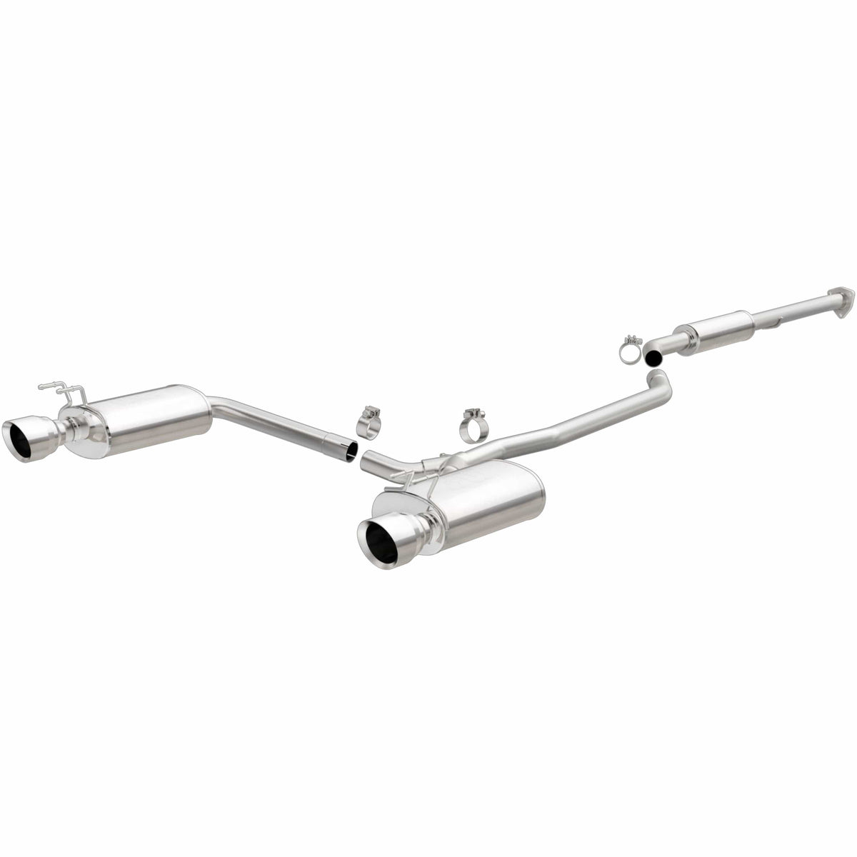 MagnaFlow Sys C/B 2015 Honda Accord 3.5L V6 2.5in SS Dual Split Rear Polished 4.5 Tip