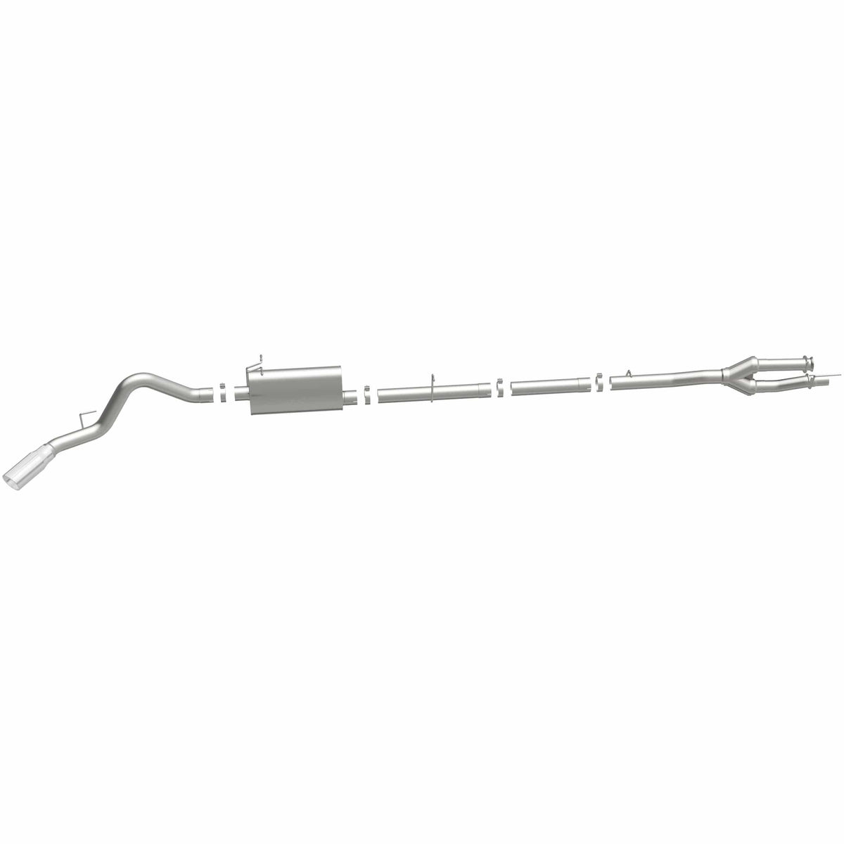 MagnaFlow Sys C/B 11-15 Ford Super Duty F250 6.2L EC CC, SS 3.5in Single Rear Pass Side Ext 5in Tip