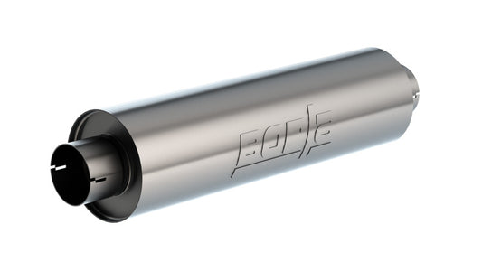 Borla Universal Muffler 6.75 X 24.00in LG. X 3.53 I.D. w/Nipples Notched, OAL 29.00in