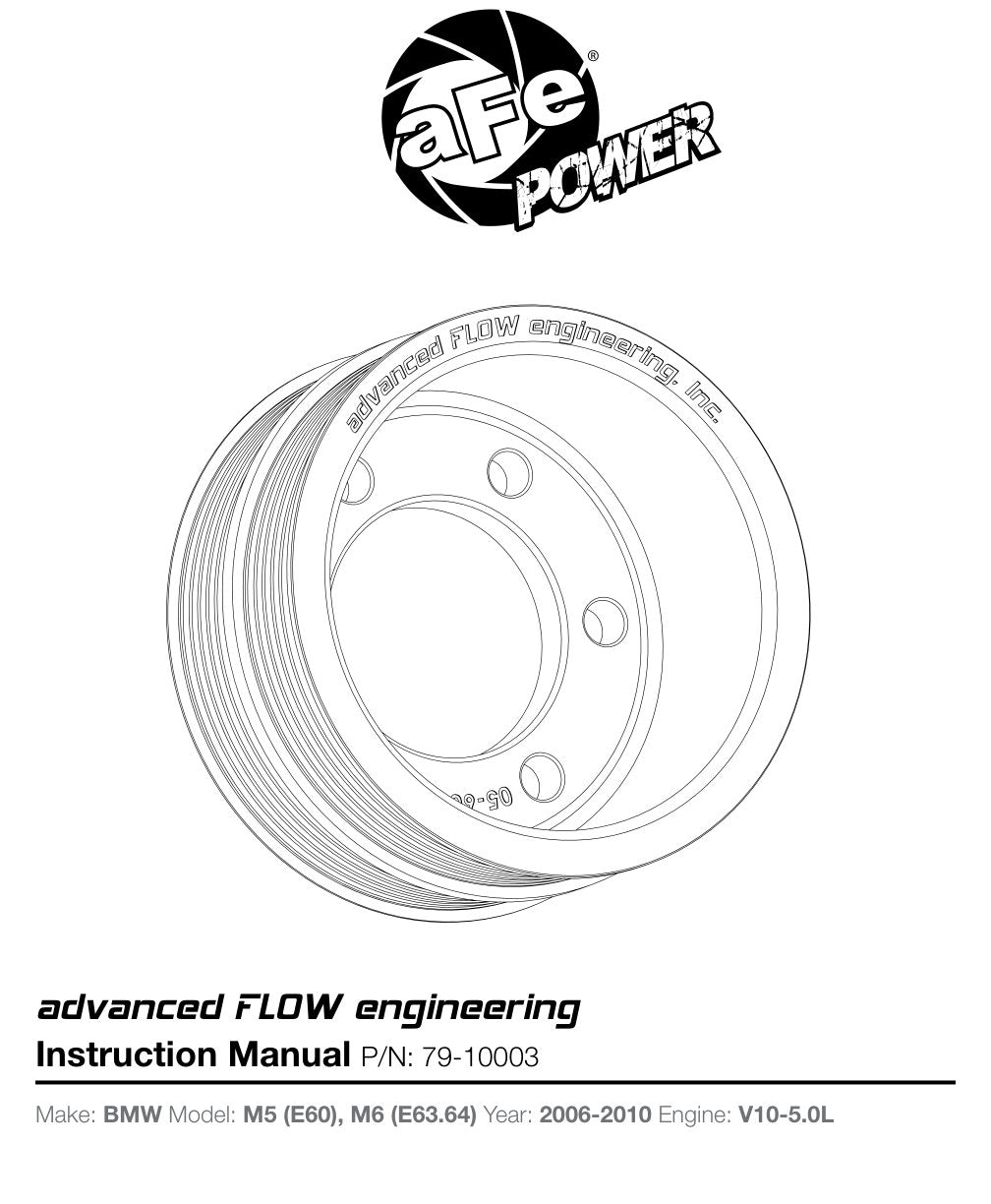 aFe Power Gamma Crank Power Pulley Kit | BMW M5 (E60) (06-10) V10-5.0L (79-10003)