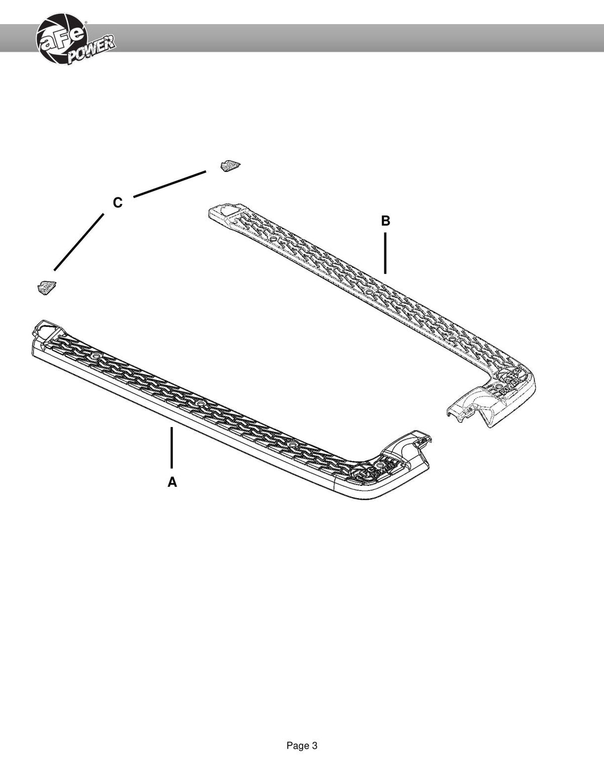 aFe 18-22 Jeep Wrangler JL (4-Door Models w/ 3-Piece Hard-Top Only) Terra Guard Tub Rail Covers