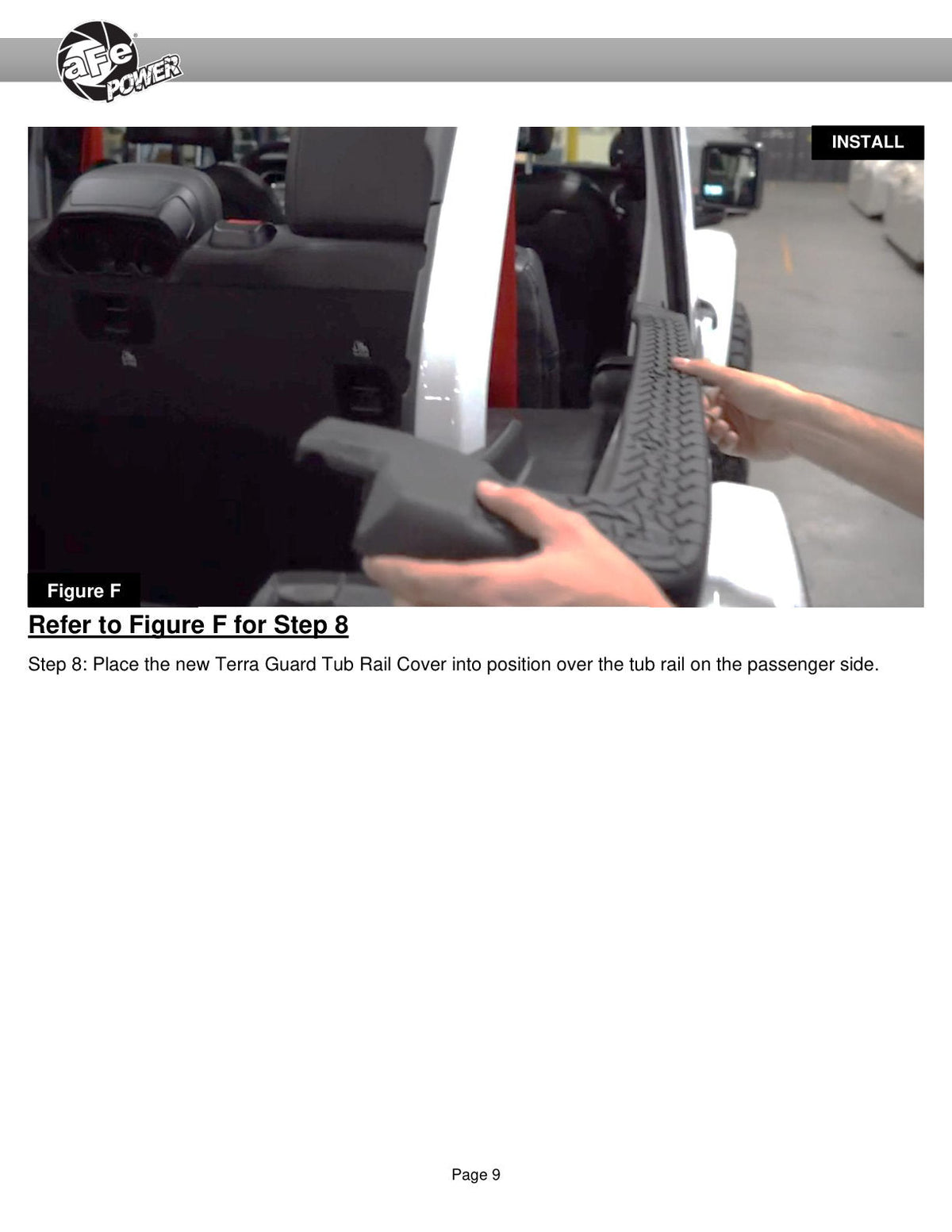aFe 18-22 Jeep Wrangler JL (4-Door Models w/ 3-Piece Hard-Top Only) Terra Guard Tub Rail Covers