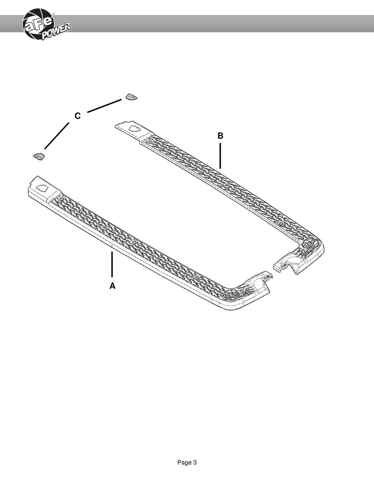aFe 18-24 Jeep Wrangler JL (2-Door Models w/ 3-Piece Hard-Top Only) Terra Guard Tub Rail Covers