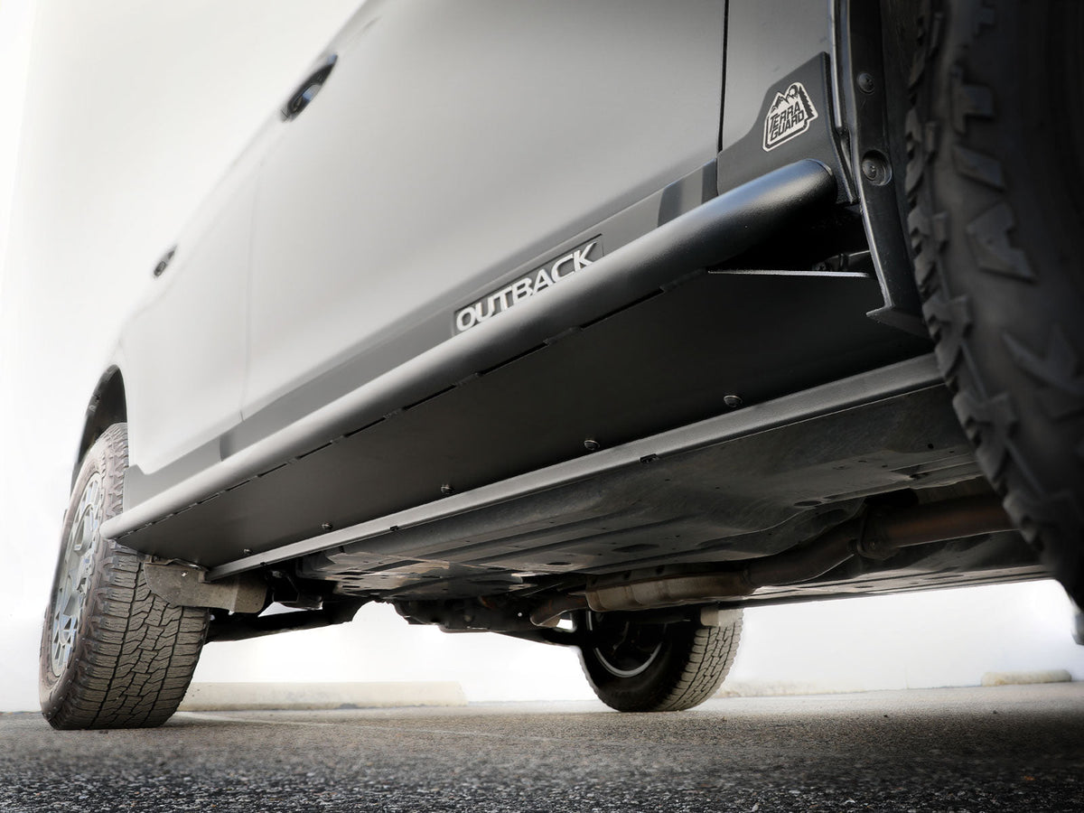 aFe POWER 15-19 Subaru Outback H4 2.5L / H6 3.6L Terra Guard Trail Slider Steps - Black