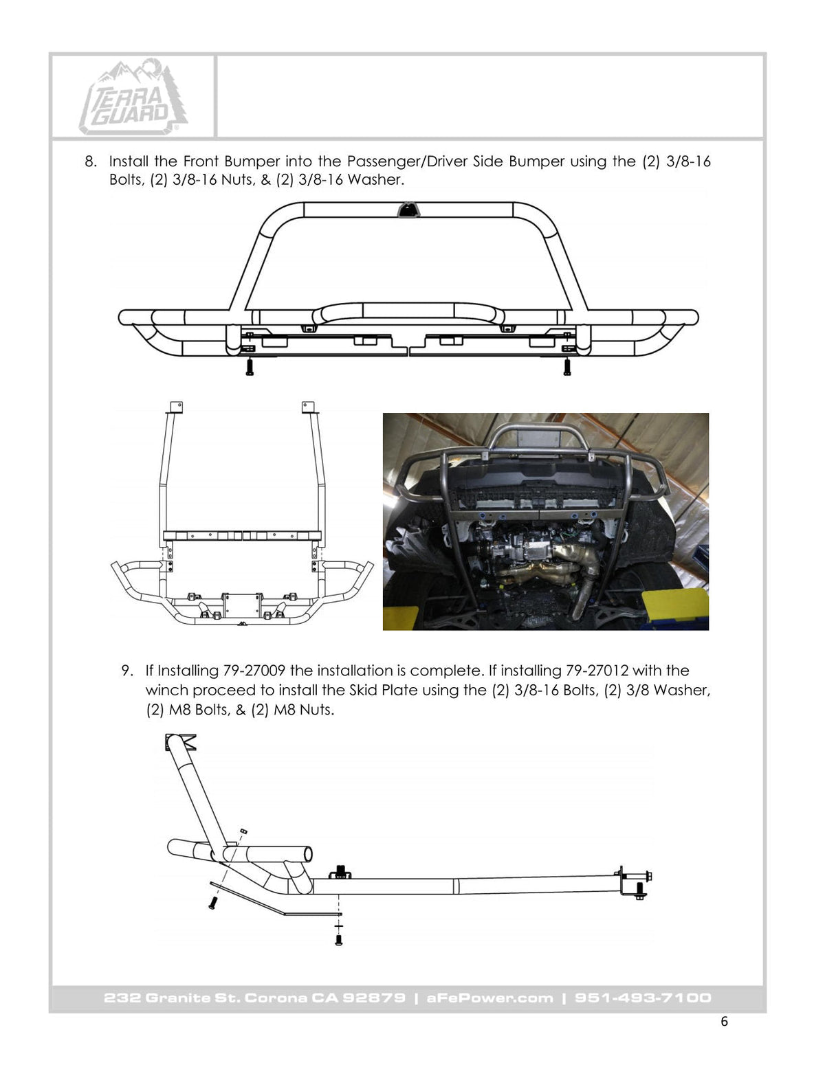 aFe 20-22 Subaru Outback Terra Guard Bumper