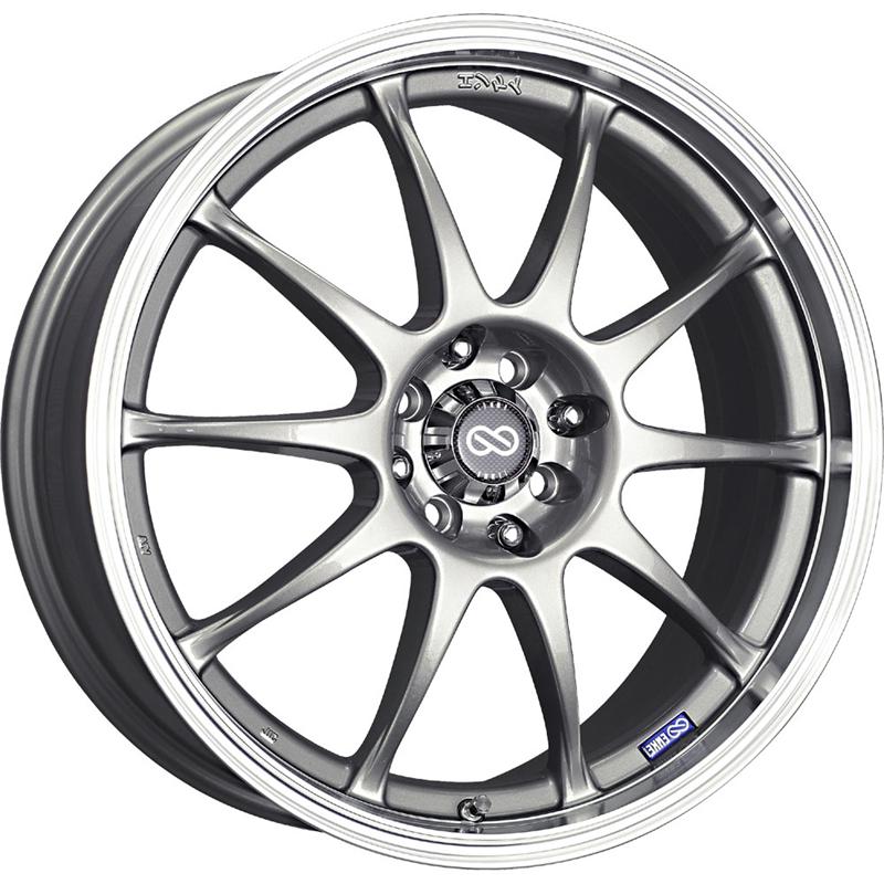 Enkei J10 16x7 4x100/108 42mm Offset 72.62mm Bore Dia Silver w/ Machined Lip Wheel