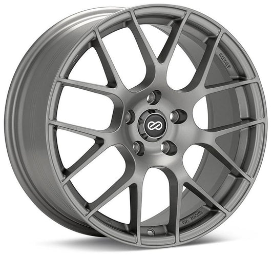 Enkei Raijin 18x8.5 45mm Offset 5x100 Bolt Pattern 72.6 Bore Diameter Black Wheel