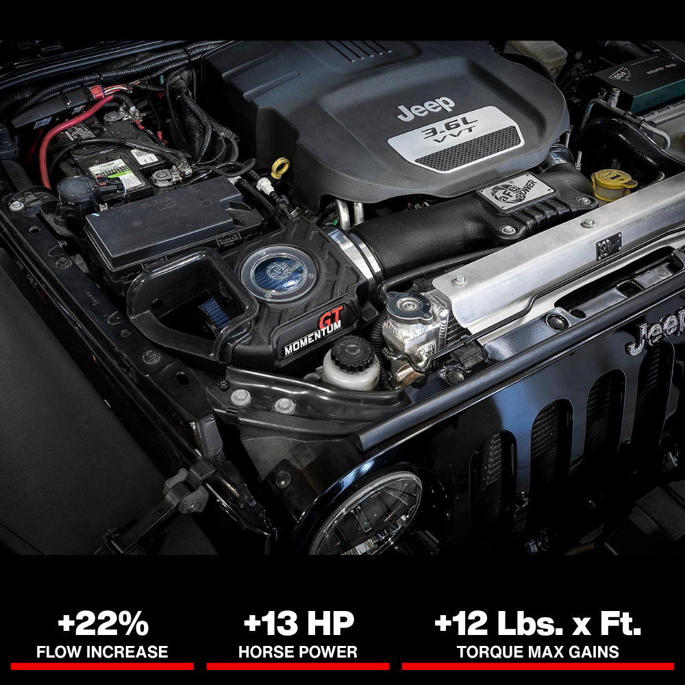 aFe Momentum GT Pro 5R Cold Air Intake System 12-18 Jeep Wrangler JK V6 3.6L