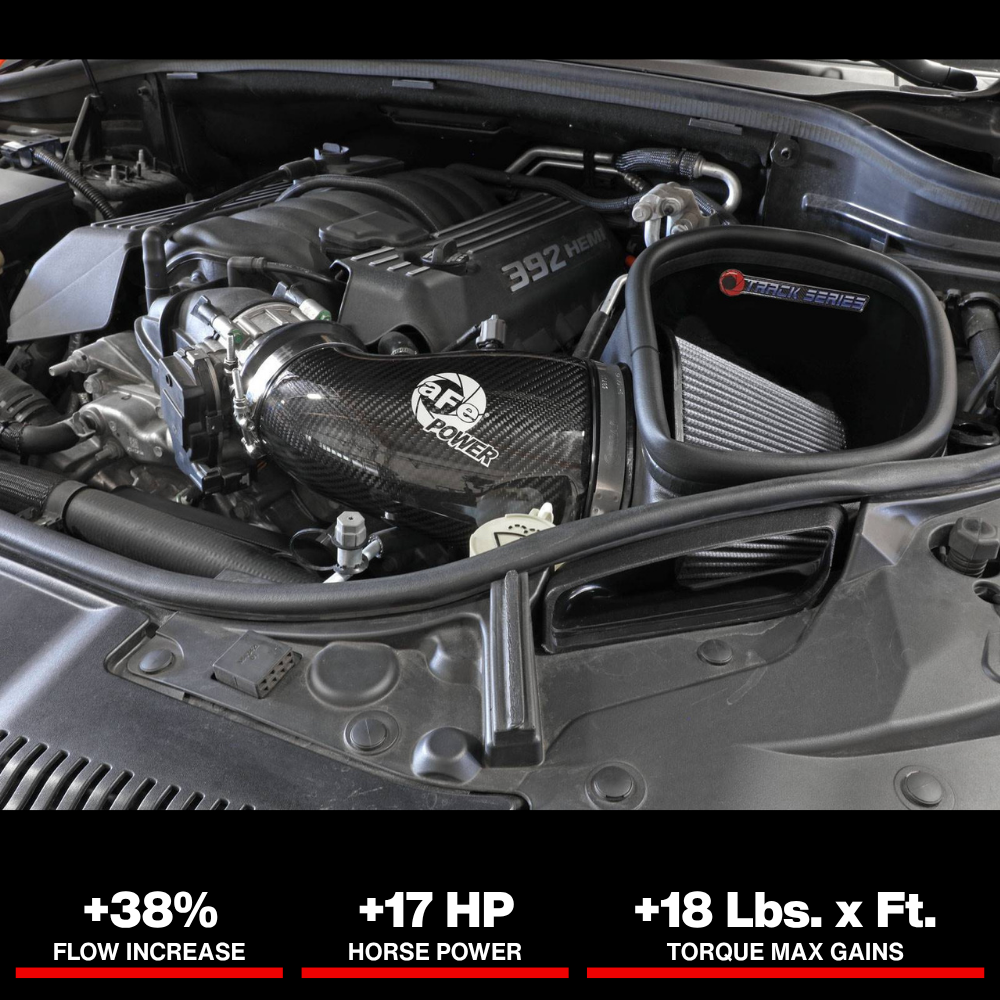 aFe 12-21 Jeep Grand Cherokee 6.4L Track Series Carbon Fiber Cold Air Intake w/Pro Dry S Filter