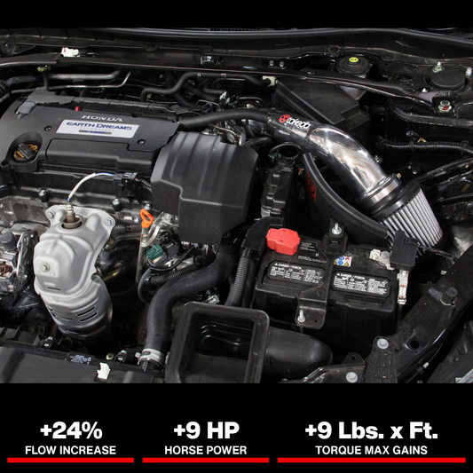 aFe Takeda Stage-2 Pro DRY S Cold Air Intake System 13-17 Honda Accord L4 2.4L (polished)