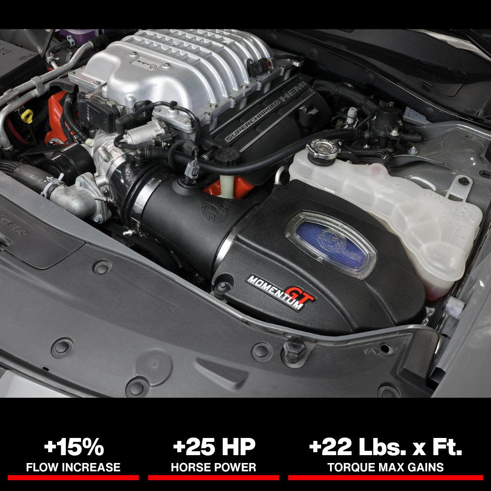 aFe Momentum GT 17-18 Dodge Charger/Challenger SRT Hellcat CAI(w/ Pro 5R Media Filter)