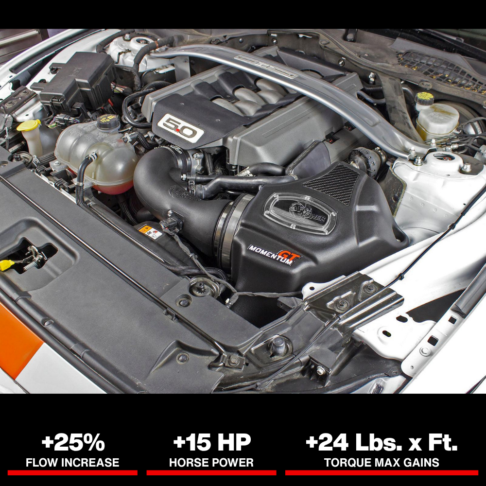 aFe Momentum GT Pro Dry S Intake System 2015 Ford Mustang GT V8-5.0L