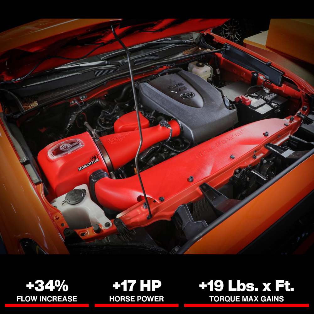 aFe 16-23 Toyota Tacoma V6 3.5L Momentum GT Red Edition Cold Air Intake System w/ Pro DRY S Filter