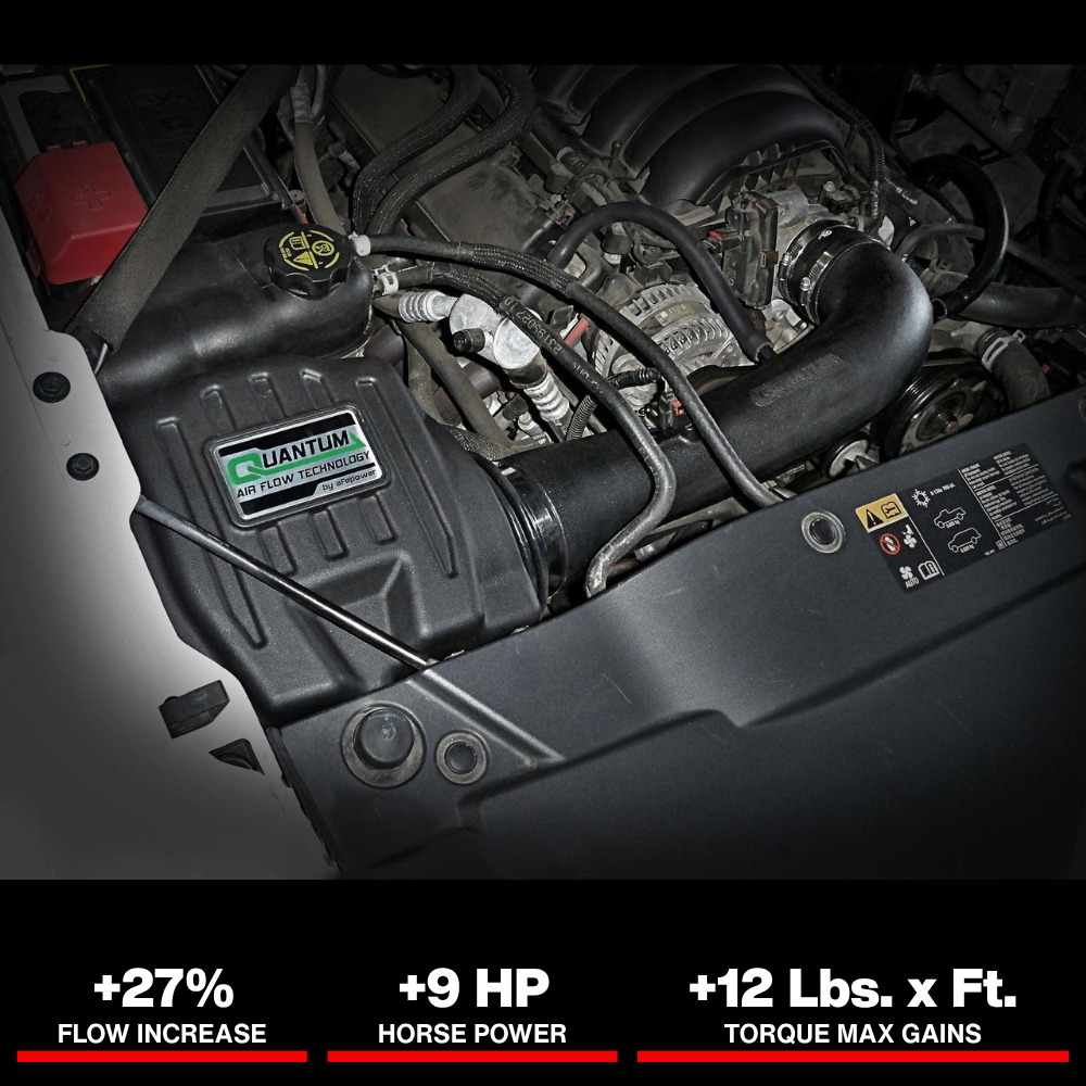 aFe Quantum Cold Air Intake System w/ Pro Dry S Media 14-19 GM Silverado / Sierra 1500 V8-5.3/6.2L