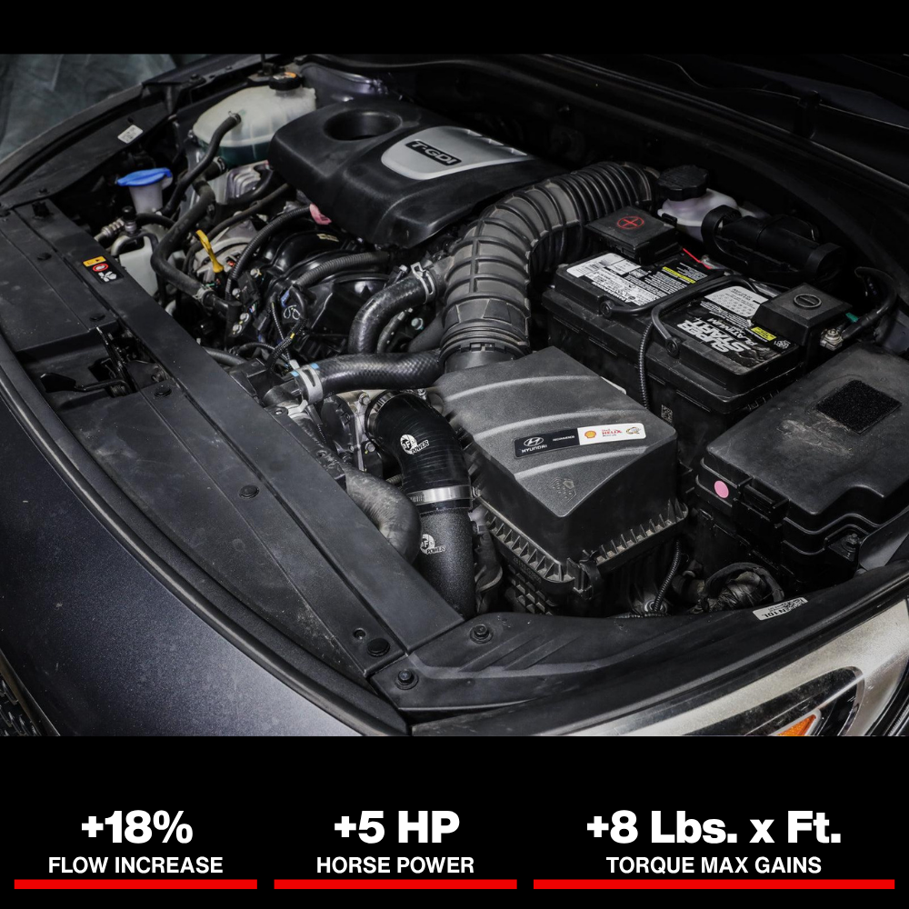 aFe BladeRunner Aluminum Hot and Cold Charge Pipe Kit Black 17-20 Hyundai Elantra GT L4-1.6L (t)