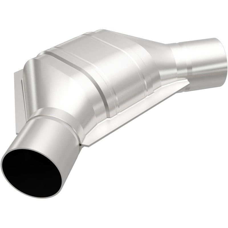 MagnaFlow Universal Catalytic Converter 2.25 inch Angled O/O PC2 Front