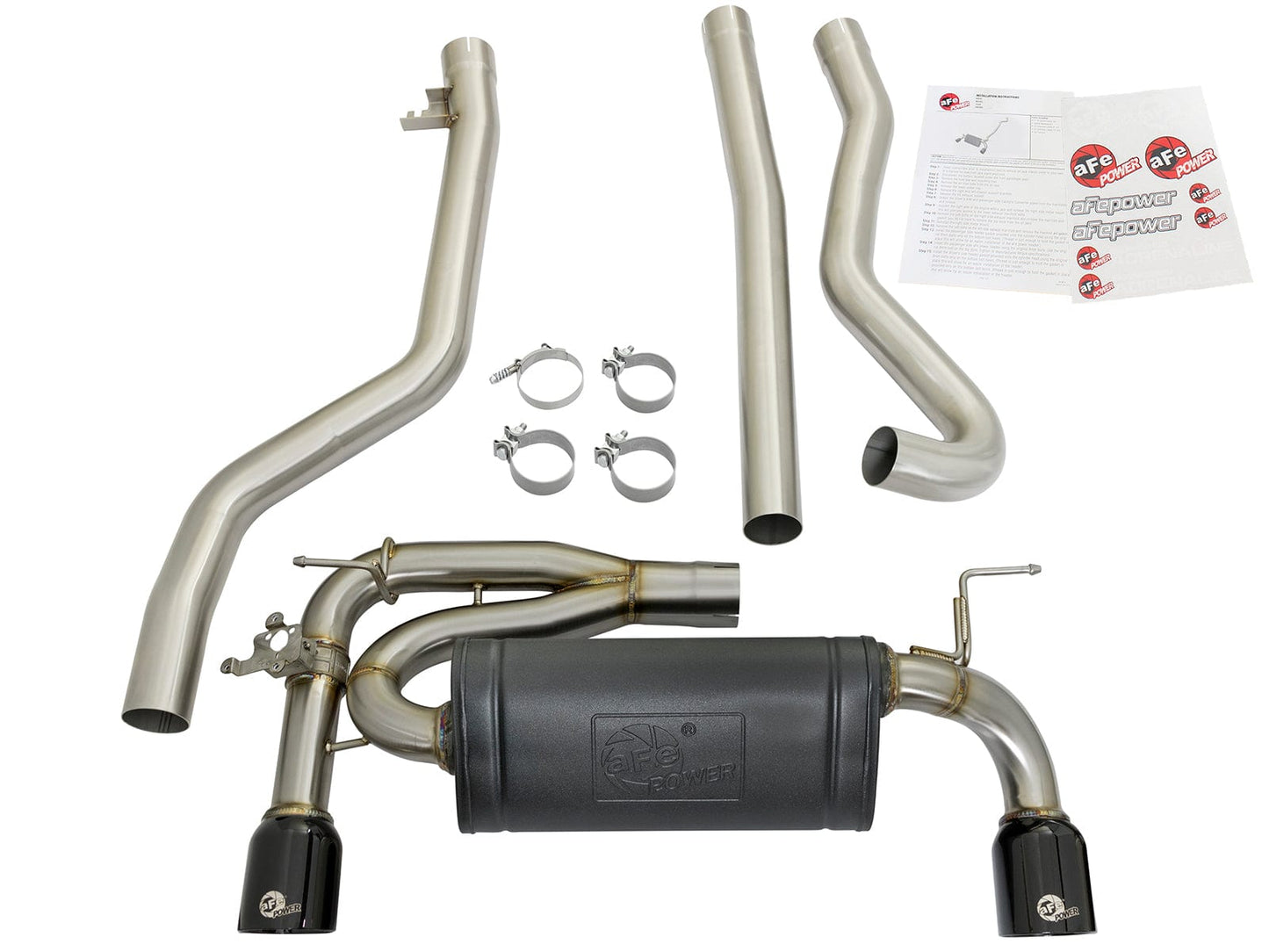 afe POWER MACH Force-Xp 304 SS Cat-Back Exhaust System - BMW 340i/340ix/ 3.0L