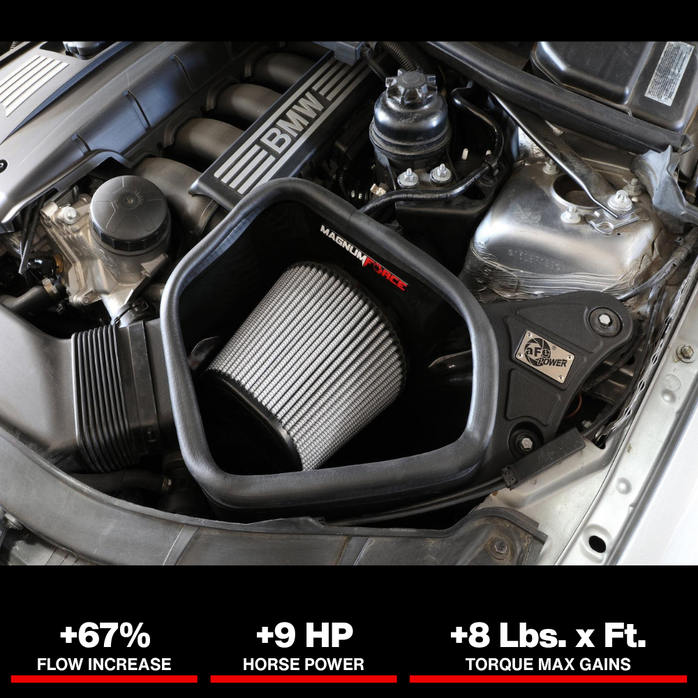 aFe POWER Magnum FORCE Stage-2 Pro Dry S Cold Air Intake System 06-13 BMW 3 Series L6-3.0L Non Turbo