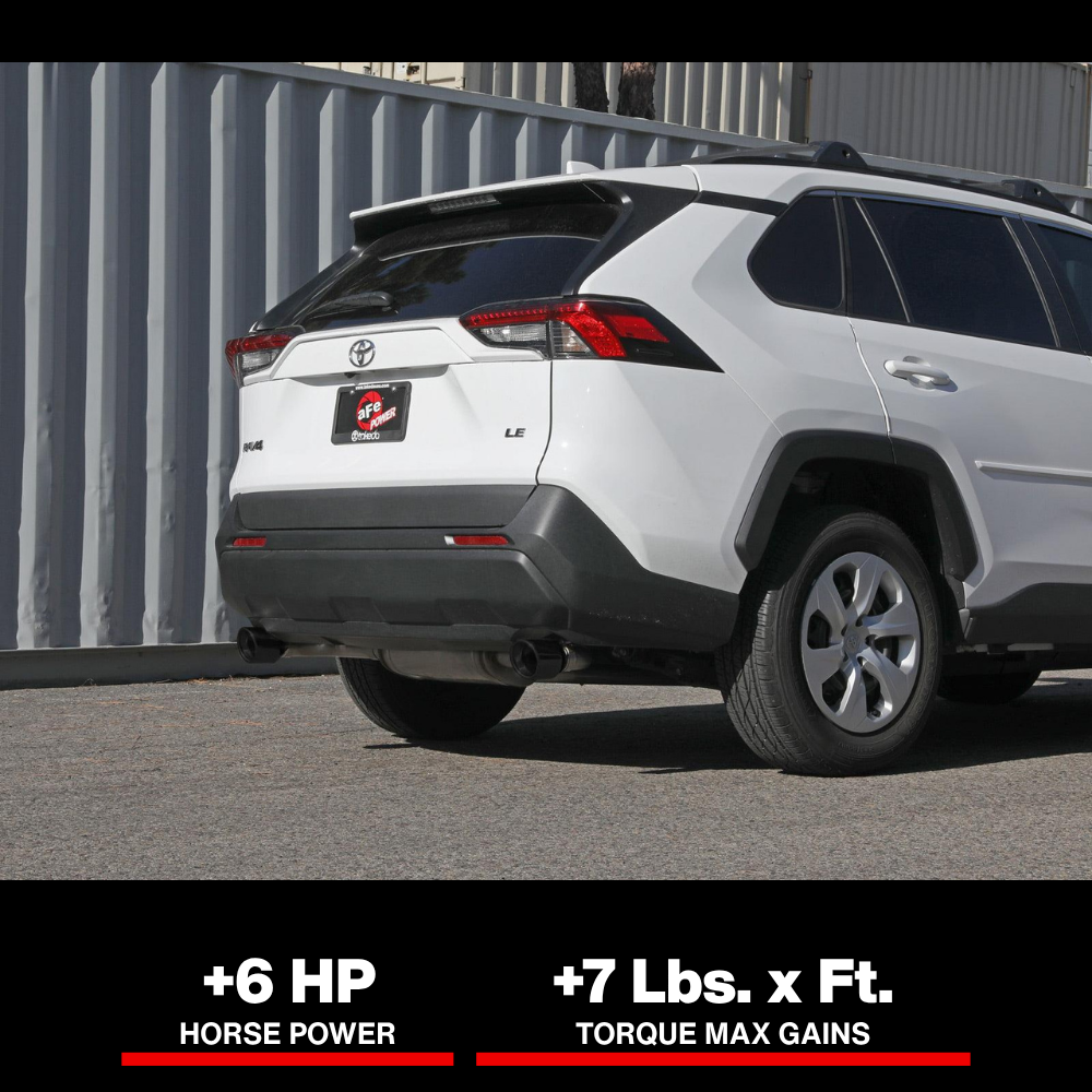 aFe POWER Takeda 19-21 Toyota RAV4 L4-2.5L 304SS CB Exhaust w/ Black Tips