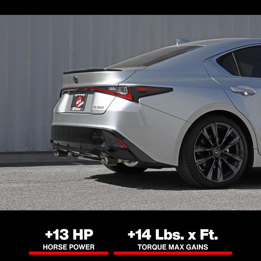 aFe Lexus IS350 14-22 V6-3.5L Takeda Axle-Back Exhaust System- Carbon Fiber Tip