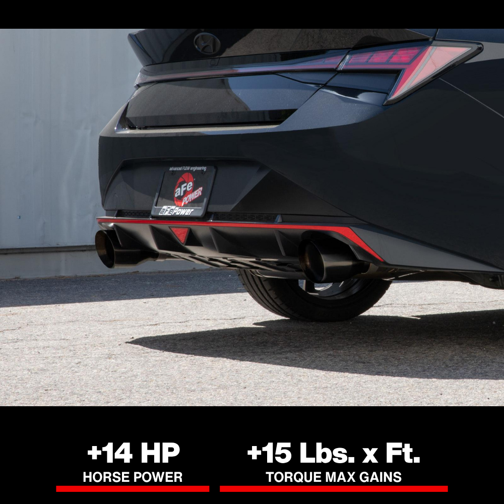 aFe Takeda Hyundai Elantra N 22-23 L4-2.0L (t) 3in 304 SS Cat-Back Exhaust w/ Black Tips