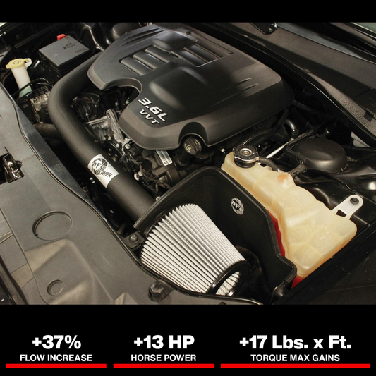 aFe MagnumFORCE Intakes Stage-2 Pro DRY S 11-13 Dodge Challenger/Charger/Chrysler 300 V6 3.6L (blk)