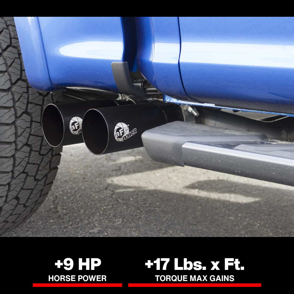 aFe Rebel Exhausts 3in SS Cat-Back 15-16 Ford F-150 EcoBoost V6 2.7/3.5L V8 5.0L w/ Black Tips