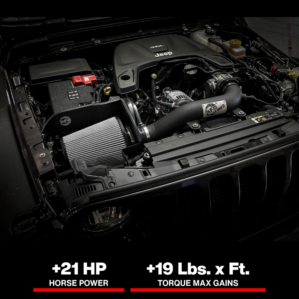 aFe Magnum FORCE Stage-2 XP Pro DRY S Cold Air Intake System 2018+ Jeep Wrangler (JL) V6 3.6L