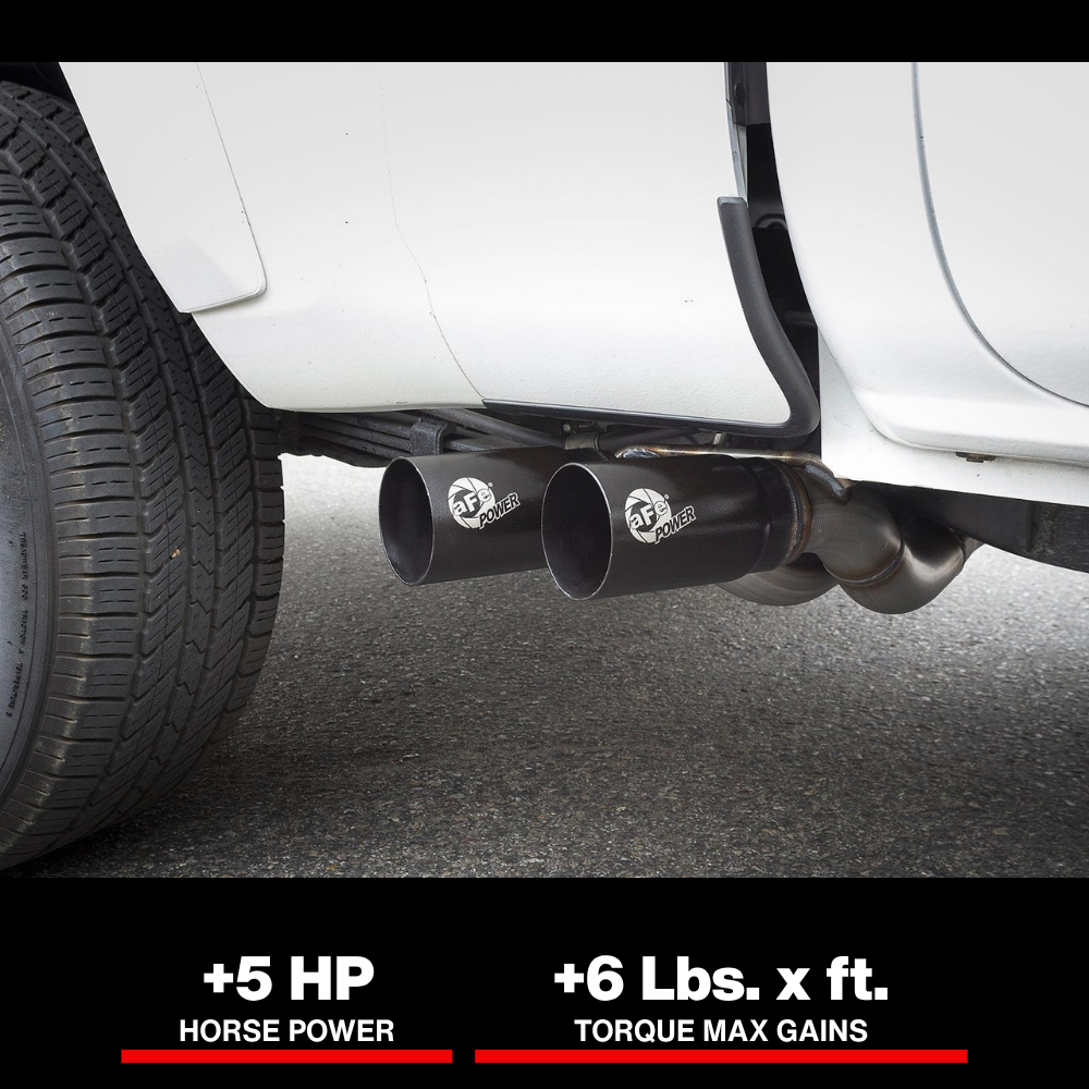 aFe Rebel Exhausts Cat-Back SS 16 Toyota Tacoma V6-3.5L w/ Black Tips