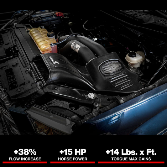 aFe Momentum XP Pro DRY S Cold Air Intake System w/ Black Aluminum Intake Tubes