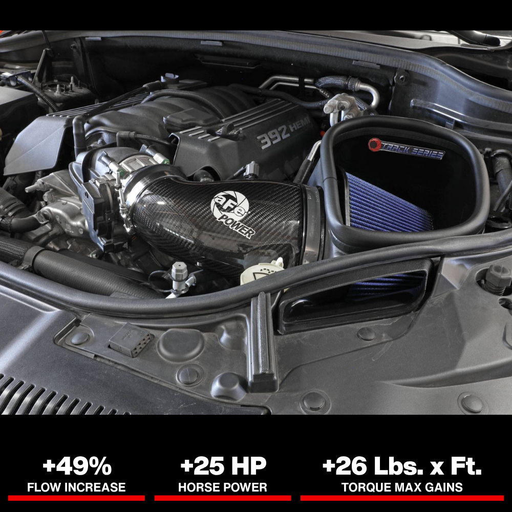 aFe 12-21 Jeep Grand Cherokee 6.4L Track Series Carbon Fiber Cold Air Intake System w/Pro 5R Filter