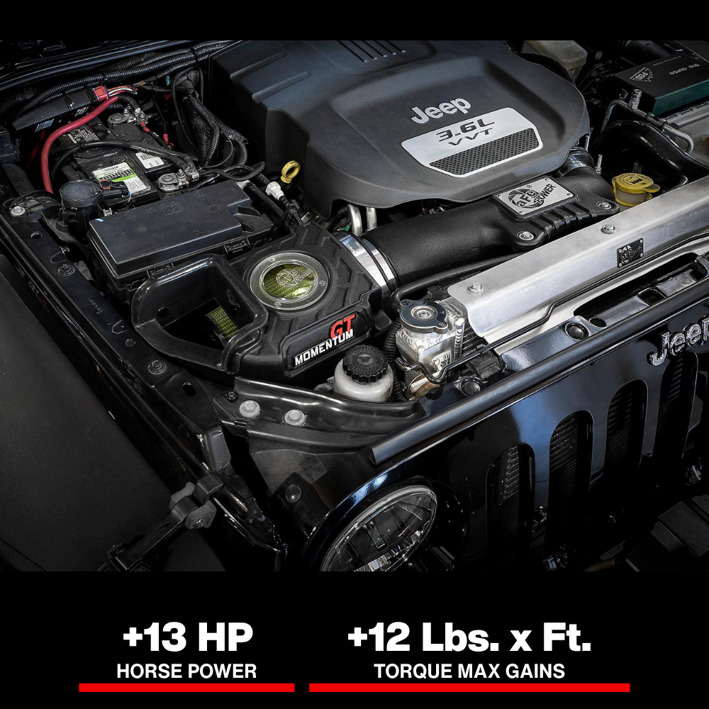 aFe Momentum GT Pro GUARD 7 Cold Air Intake System 12-18 Jeep Wrangler JK V6 3.6L