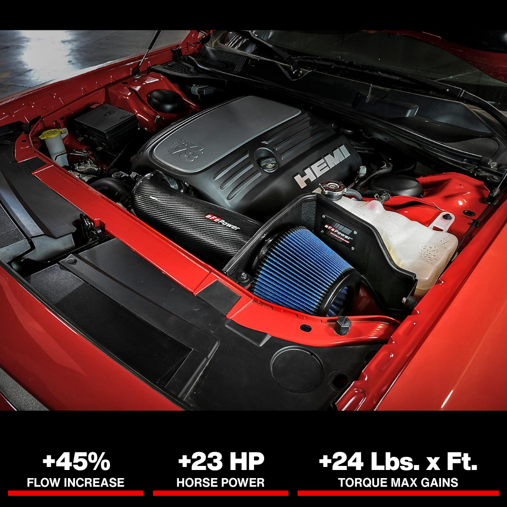 aFe MagnumFORCE Intakes Stage-2 P5R Carbon Fiber AIS 11-17 Dodge Challenger/Charger V8-5.7L Hemi
