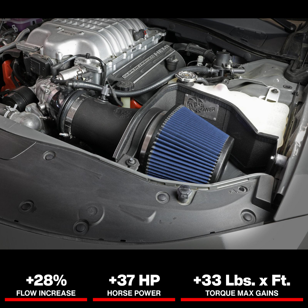 aFe 17-18 Dodge Challenger/Charger Magnum FORCE Stage-2XP Cold Air Intake System w/Pro DRY S- Black