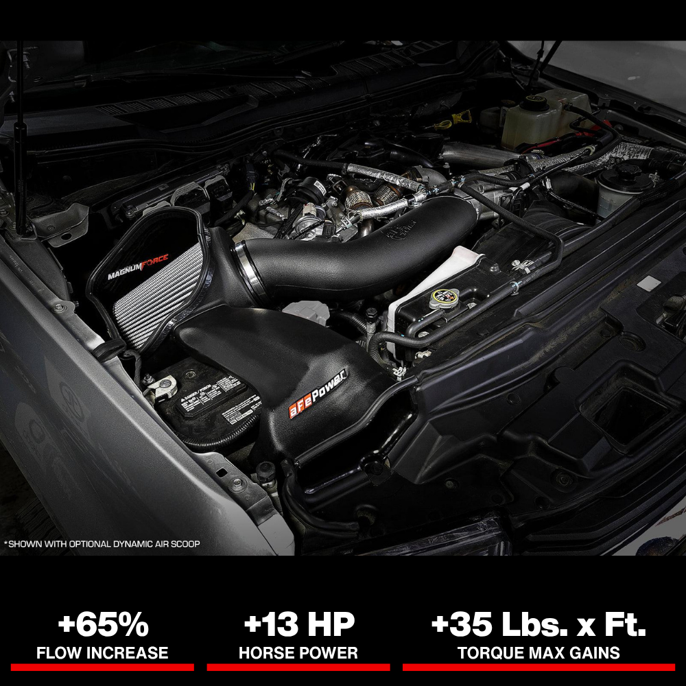 aFe Magnum FORCE Stage-2 Pro DRY S Cold Air Intake System 17-18 Ford Diesel Trucks V8-6.7L (td)
