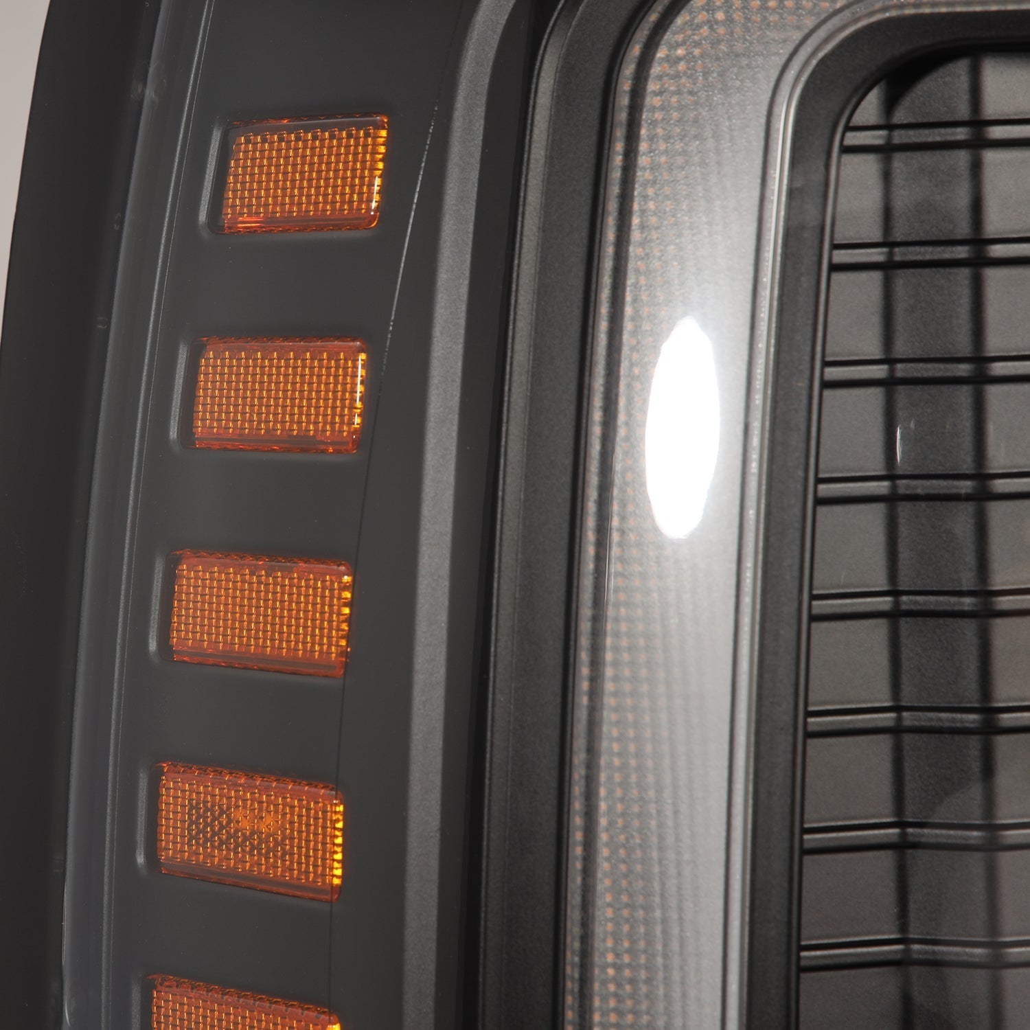 AlphaRex 92-96 Ford F-Series/Bronco LUXX-Series Proj Headlights Blk w/Actv Light SeqSig & SBDRL