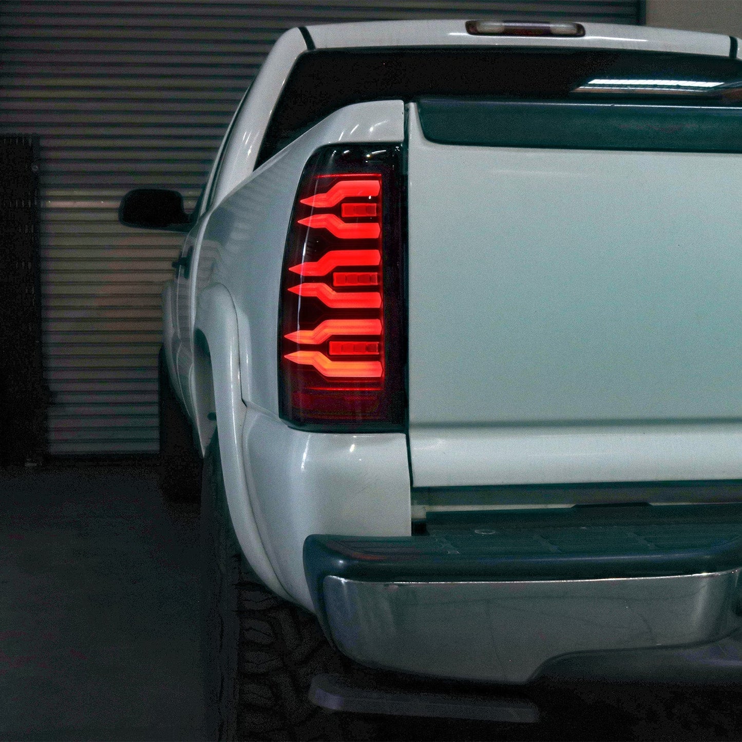 AlphaRex 99-06 Chevrolet Silverado Sierra LUXX-Series LED Tail Lights Alpha-Black