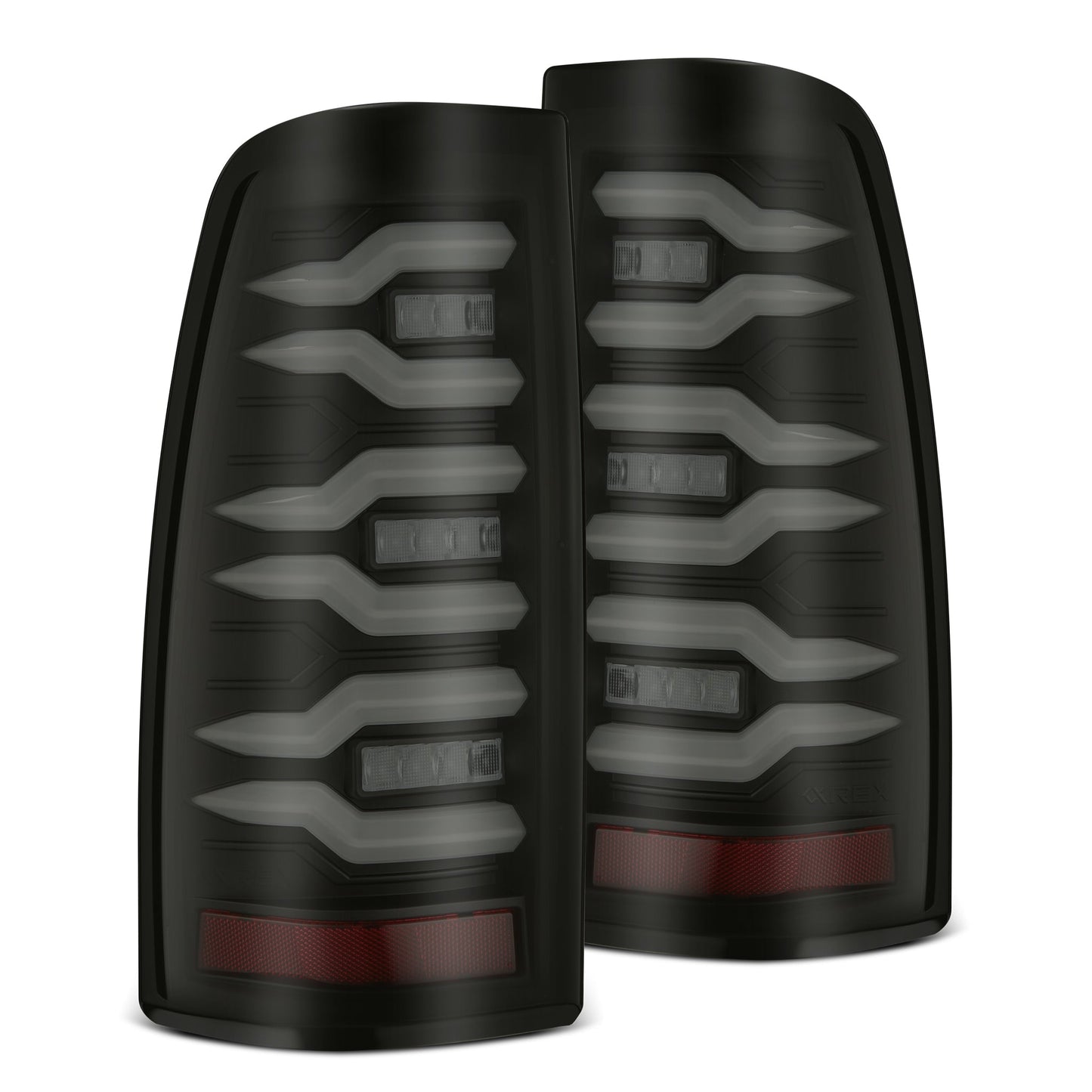 AlphaRex 99-06 Chevrolet Silverado/99-06 GMC Sierra LUXX-Series LED Tail Lights - Black
