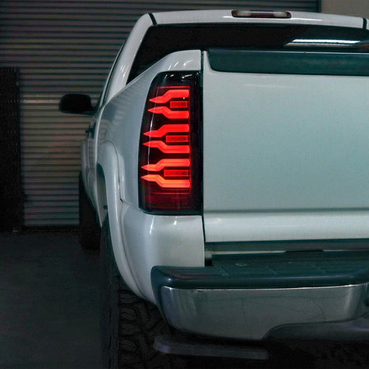 AlphaRex 99-06 Chevrolet Silverado/99-06 GMC Sierra LUXX-Series LED Tail Lights - Black