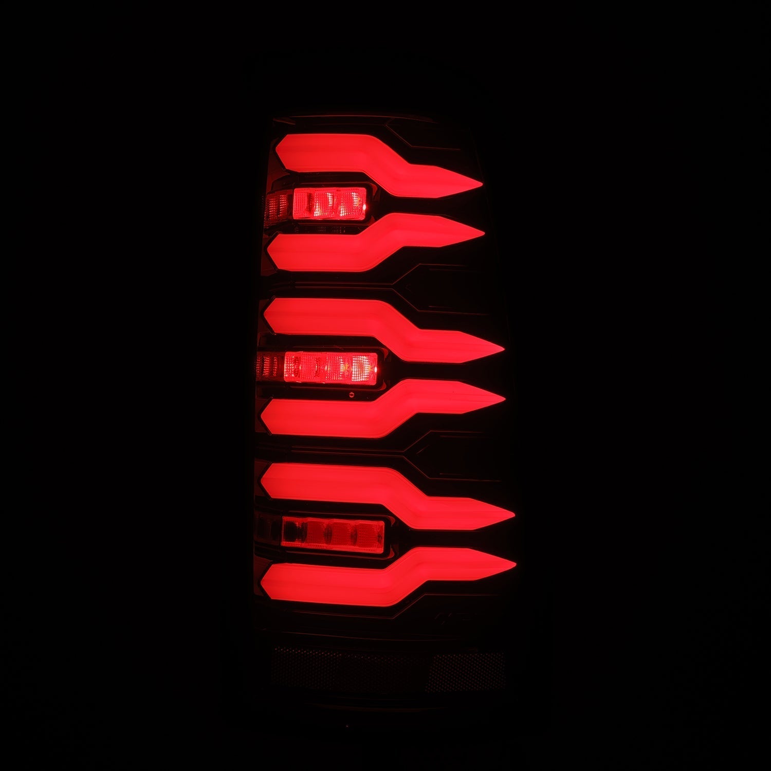 AlphaRex 99-06 Chevrolet Silverado/99-06 GMC Sierra LUXX-Series LED Tail Lights - Black/Red